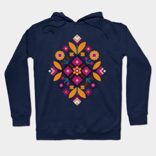 Bulgarian Folk Art Floral Ornament Hoodie